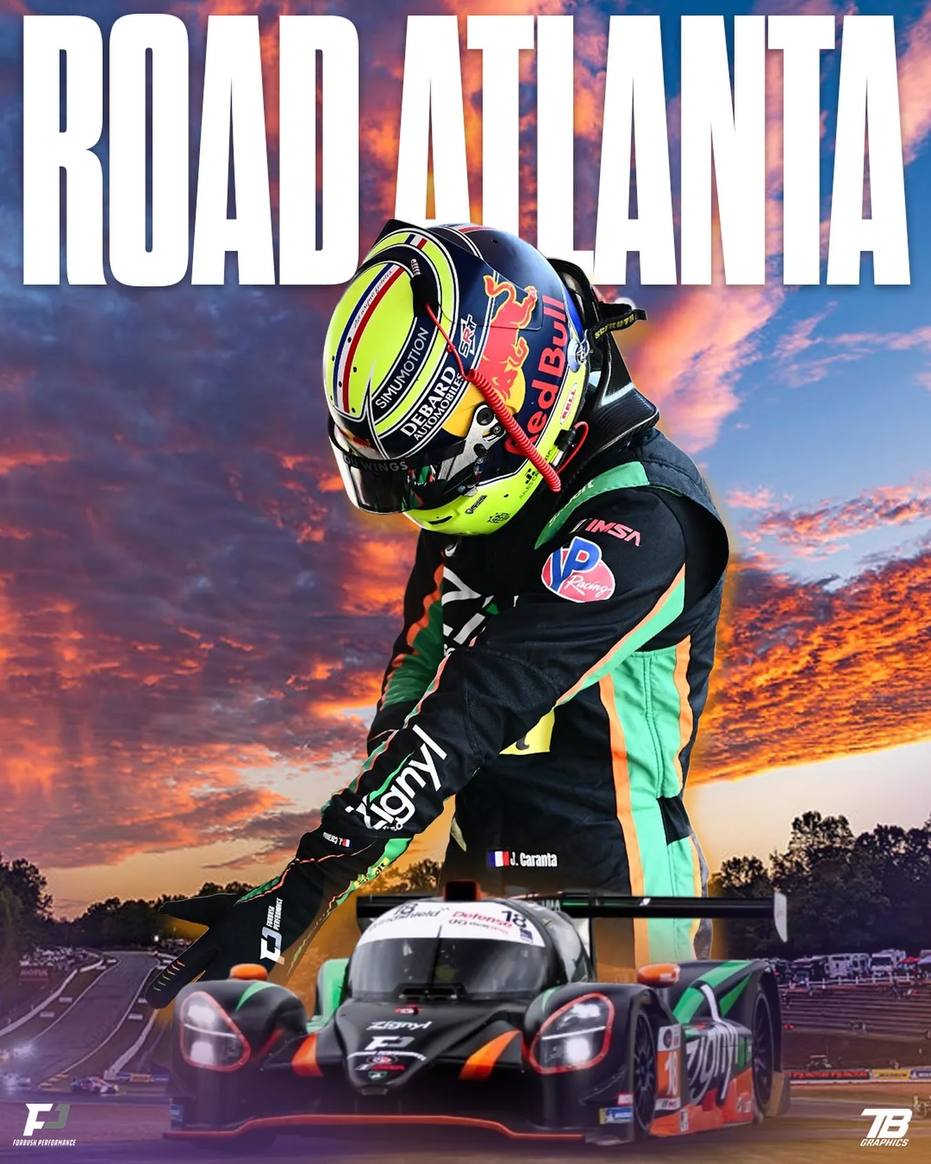 The team’s Road Atlanta race-week Instagram post
