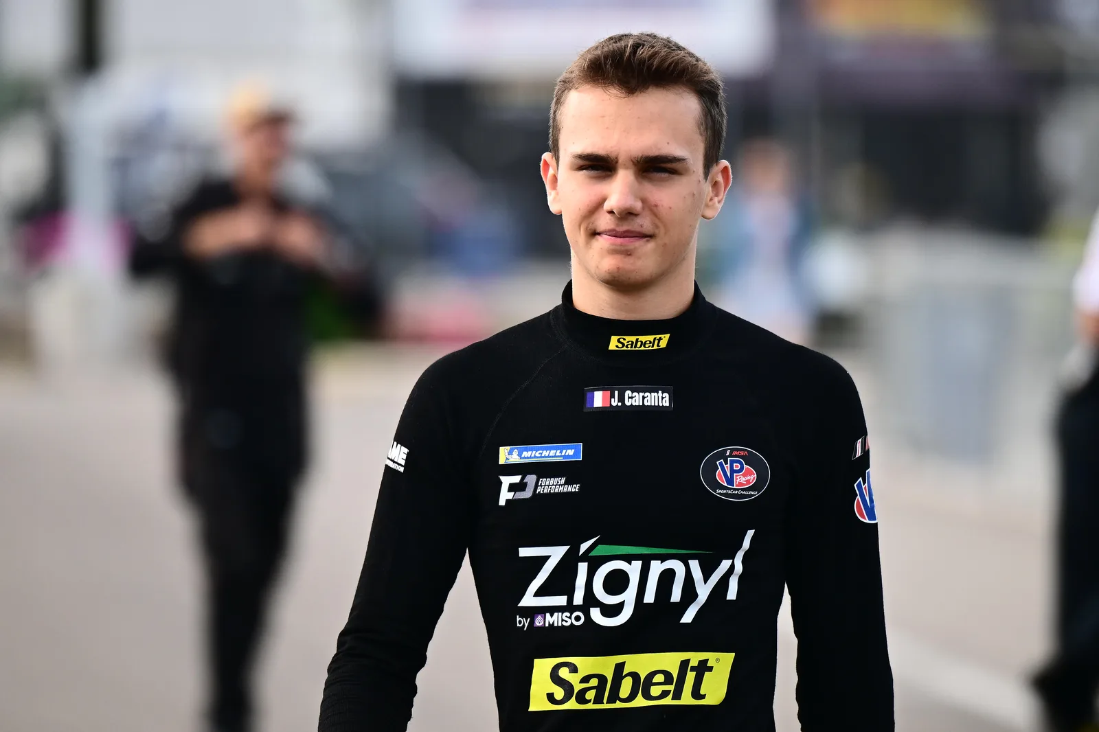 Jules Caranta in the Road America paddock